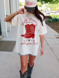 Cowgirl Rope Font Walk Humbly Shirt
