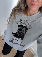 Walk Humbly Rope Font Sweatshirt