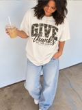 Give Thanks Camo Font Shirt