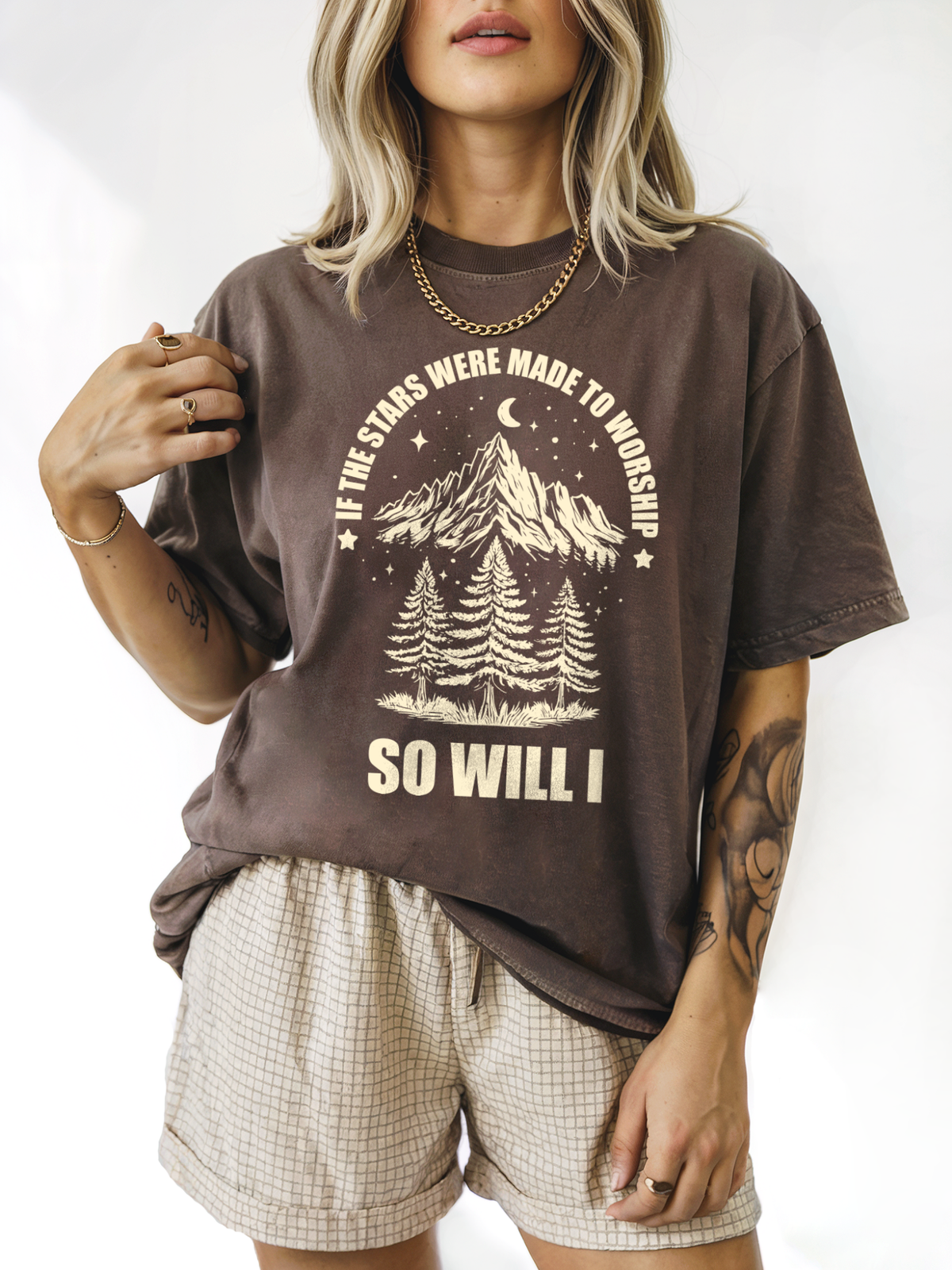 Yellow Print Stars Nature Shirt
