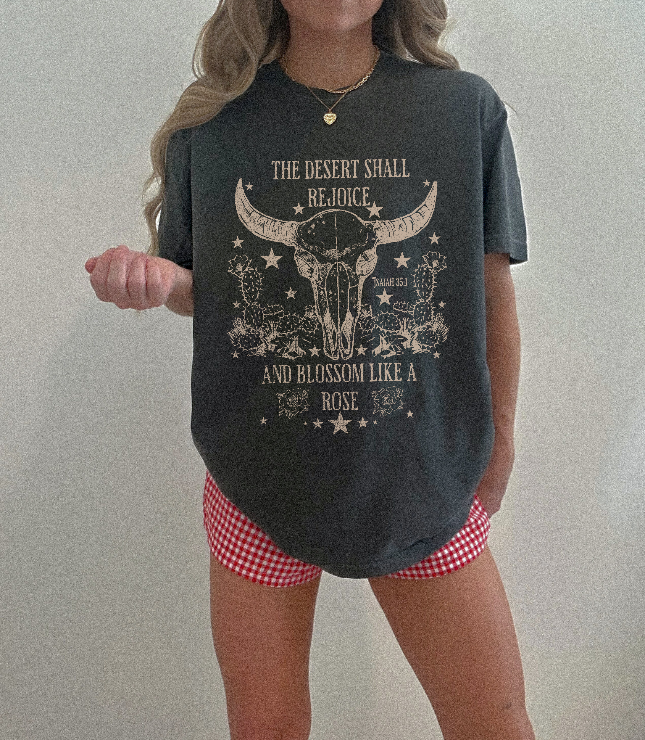 Rejoice Cow Skull Shirt