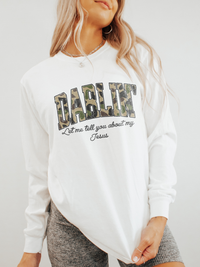 Camo Darlin Font Long Sleeve