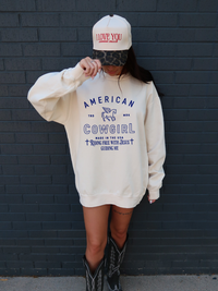American Cowgirl Riding With Jesus Sweatshirt