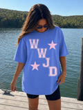 WWJD Plaid Font Star Shirt