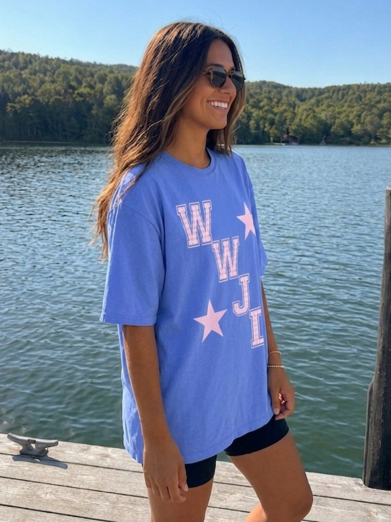WWJD Plaid Font Star Shirt